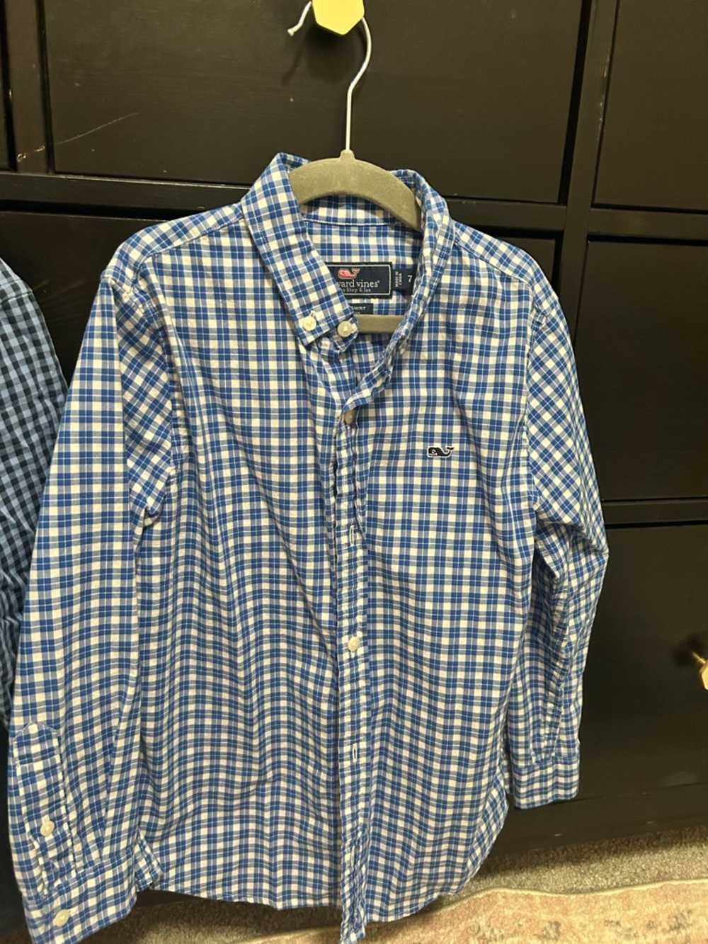 Vineyard Vines Blue & White Plaid Button-Down Shirt